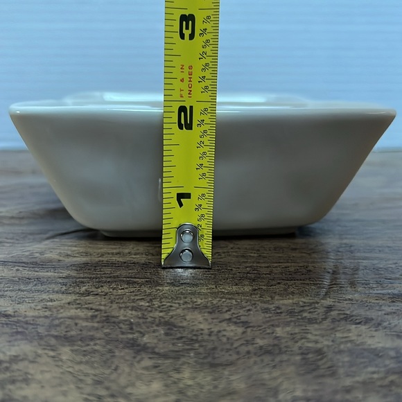 Rae Dunn Desk Organizer Notebook and Note Divided Dish White Dimples - Picture 15 of 15